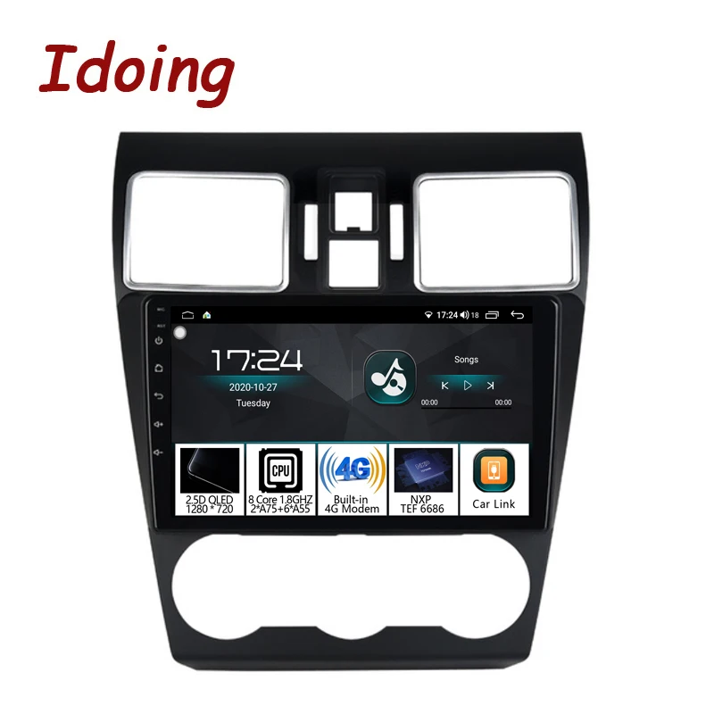 Idoing 9 &quot2.5D QLED IPS DSP автомобильный Android Авто радио GPS мультимедийный плеер головное
