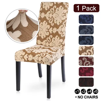 

1/2/4/6Pcs Europe Floral 3D Fabric Jacquard Stretch Elastic Chair Covers Spandex For Wedding Dining Room Office Banquet