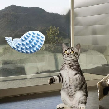 

Cat Self Groomer Wall Soft Grooming Brush Massage Combs For Cats, Suction Cup Massager Toy For Kitten Puppy