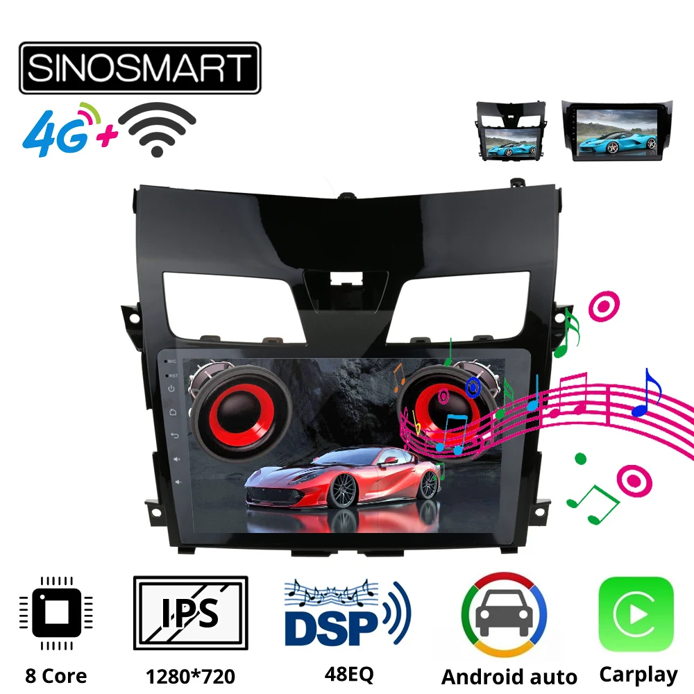 Sinosmart автомобильный радиоприемник с навигацией GPS для Nissan новая Teana Altima Bluebird Sylphy