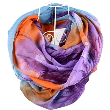 

2020 NEW two color flower Voile scarf silk square hijab cool shawl ladies foulard femme headband hair bufanda mujer shawl