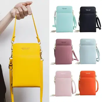 

Multifunctional Ladies Shoulder Wallet Leather Cell Phone Case Bag Purse Cover Pouch For Men Women Mini Messenger Shoulder Bags