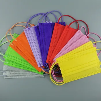 

10pcs/bag Children's Mask Disposable Non Wove 3 Layer Ply Filter Mask Mouth Face Mask Breathable Earloops Masks Face Masks
