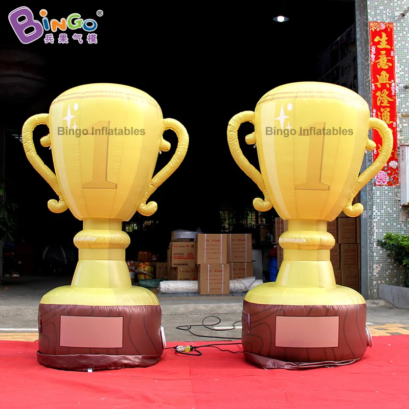 Моделирование продукта 2 м высотой надувной трофей/желтый Оксфорд трофей модель рекламируя игры или Кубок соревнования игрушка