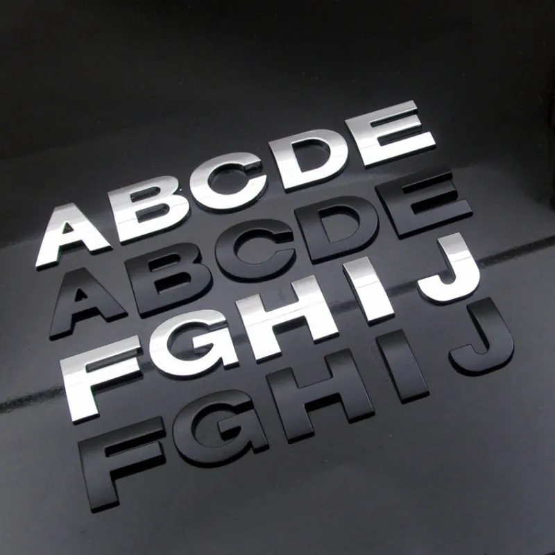 Car-Sticker Badge Logo-Accessories Alphabet-Emblem Letters Motorcycle Chrome Digital