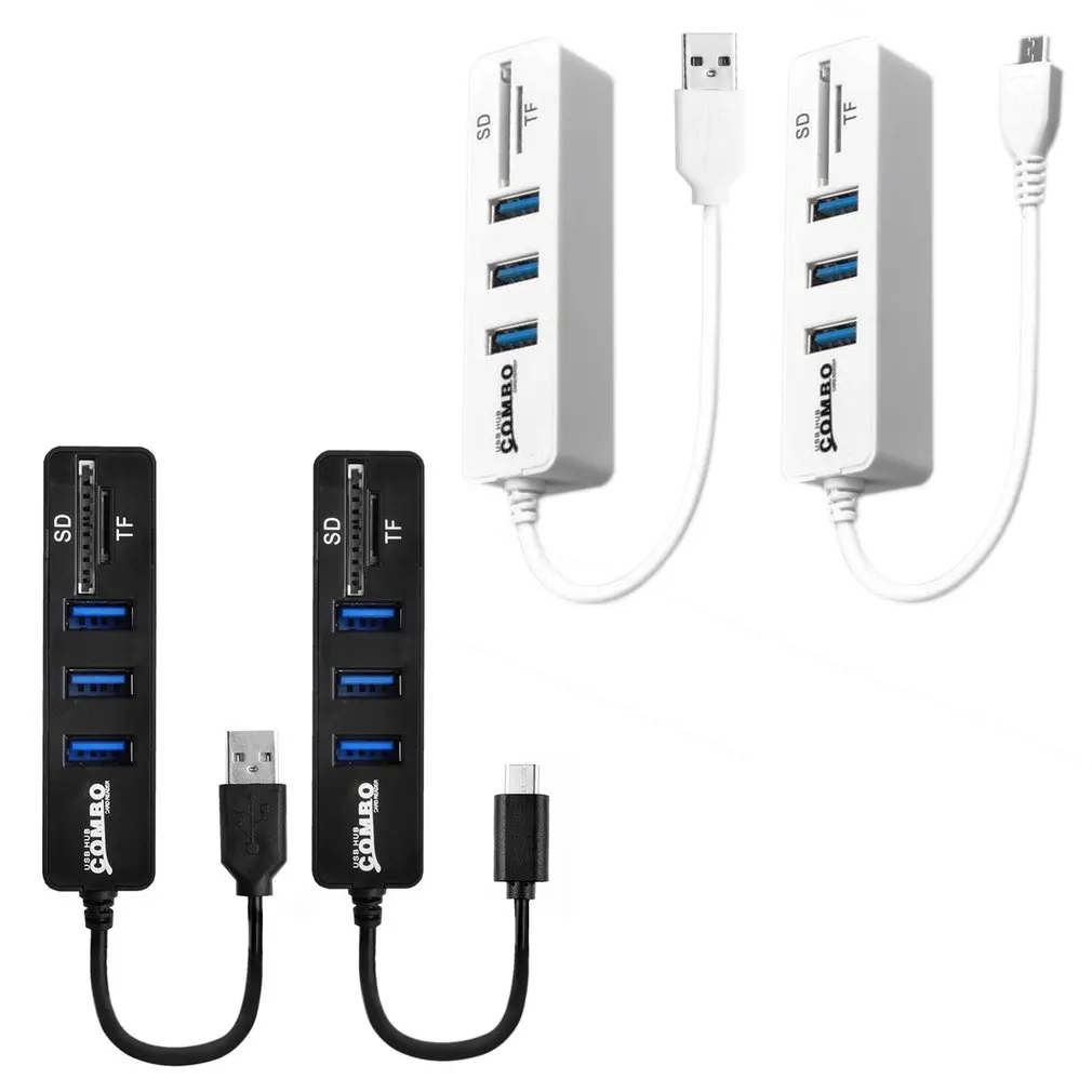 Комбо 3 порта Высокоскоростной USB 2 0 концентратор сплиттер Мульти комбо в 1 SD/TF