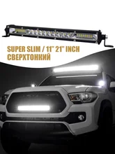 Super Mince Led Barre 11 Pouces 21 Pouces Led Barre Lumineuse A Mené La Lumière De Travail pour Voiture Tracteur Bateau Tout Terrain Hors Route 4wd 4x4 Camion Suv Atv