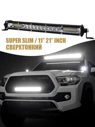 Barra conduzida magro super 11 Polegada 21 Polegada barra clara conduzida conduziu a luz do trabalho para o barco offroad do trator do carro fora da estrada 4wd 4x4 caminhão suv atv