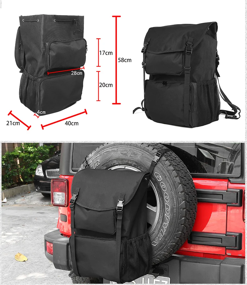 Сумка для хранения запасных шин Jeep Wrangler JK YJ TJ JL 1997 2018 2019 JT 2020 2021|Хромирование| |