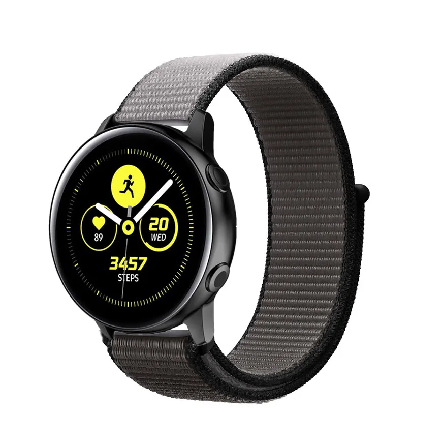 Переключатель, нейлоновый ремешок для наручных часов Xiaomi huami amazfit bip huawei часы GT 20/22 мм, ремешок для samsung Шестерни S3/S2 galaxy Watch active2 42 мм 46 мм - Цвет ремешка: anchor gray