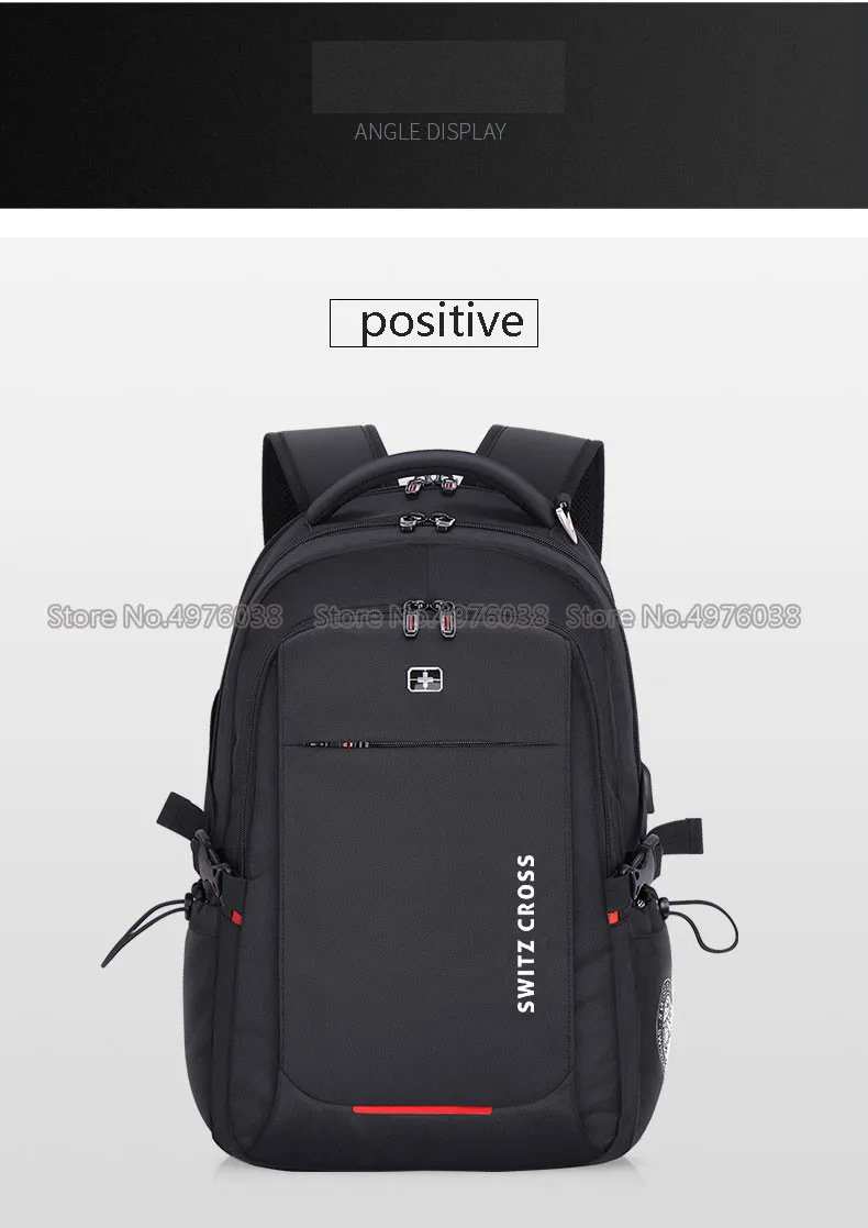 Travel 16 inch Laptop mochila swiss Backpack USB Charging Anti-Theft Business Luggage Daypack for Men Women College School Bag