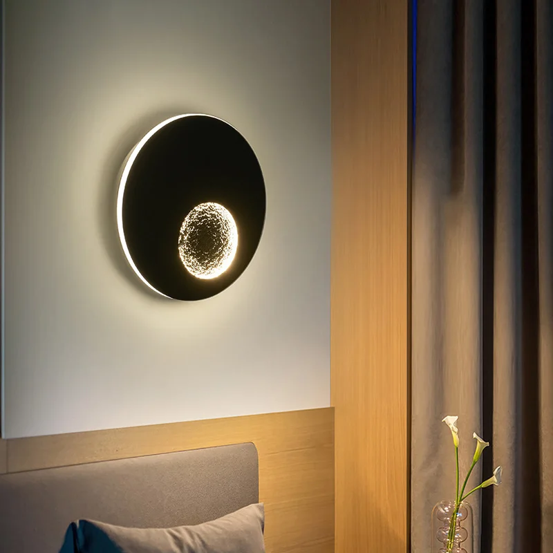 

Modern LED Wall Lights For Bedside Corridor Lighting White Black Grey Creative Earth Sconce Lamp Luminaria Luminaire Deco Maison