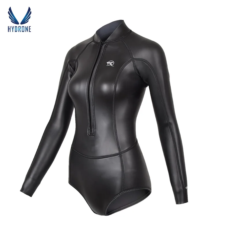 

SaveOcean Spring Suit Women‘s Freediving Wetsuit 2mm Neoprene Long Sleeve Front Zipper Bikini Bodysuit Surf Suit Swimwear Female