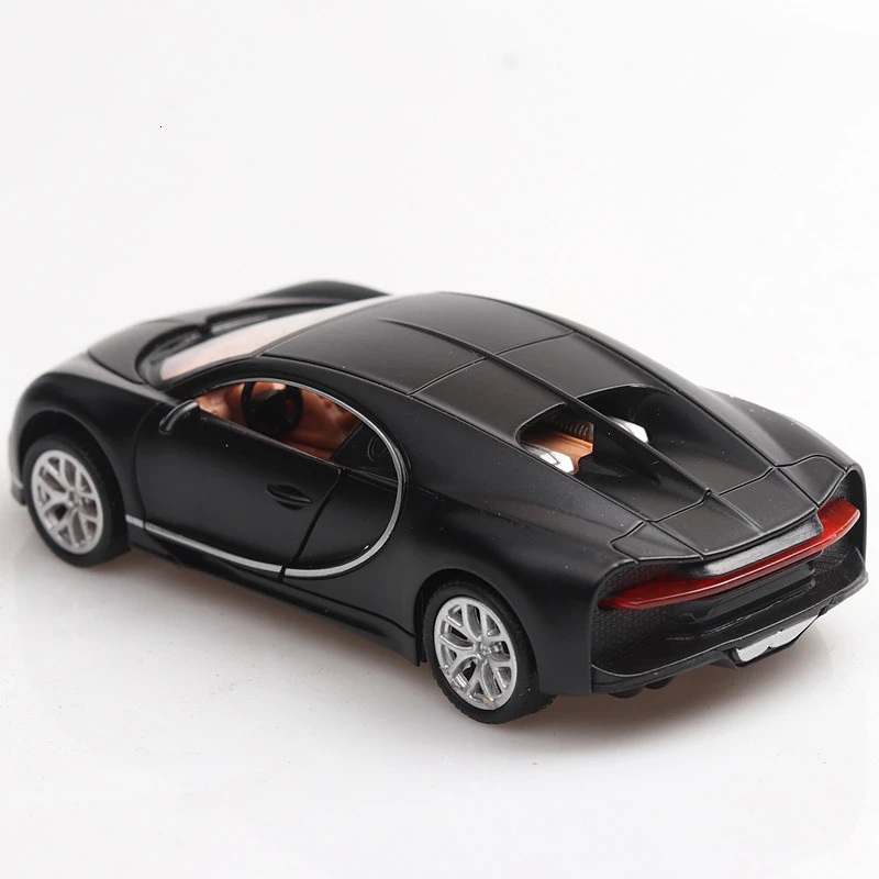 Bugatti black 1/36 в штучной упаковке имитационная модель автомобиля игрушки Mercedes Benz E-class W123 классический автомобиль Ретро автомобили оттягивающийся Bugatti модель 2 двери открываются - Цвет: Bugatti black