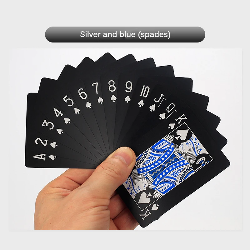 Игральные карты водонепроницаемый мини карманный черный набор для покера алмаз