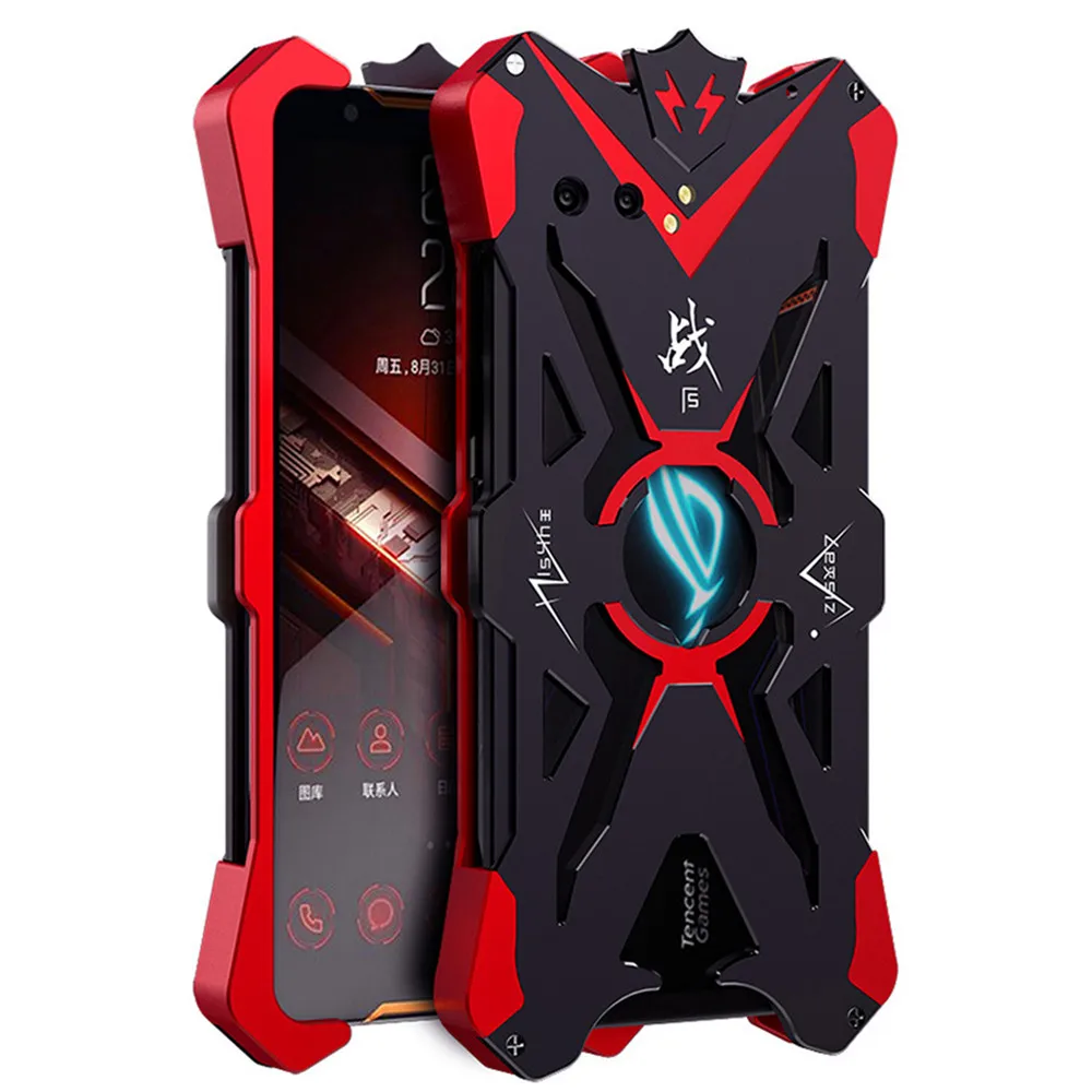 Металлический каркас тяжелый армированный защитный чехол для ASUS ROG Phone 2 II ZS660KL ударопрочный задний Чехол защитный чехол с ремешком