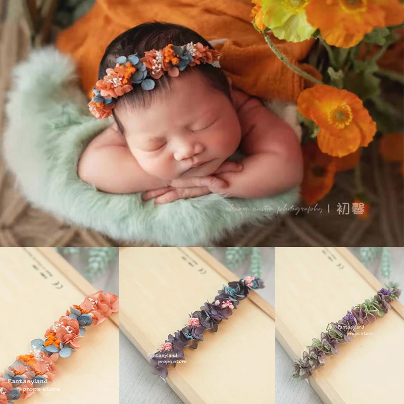 New Flower Baby Headband Infant Headwear Photography Garland Baby Shoot Accessories Studio Hair Band Newborn Headband Girl