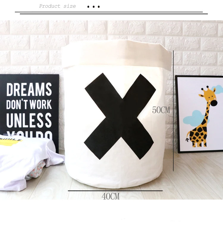2019 Cotton and linen Folding Laundry Basket Toy Storage Box Bag Cotton Washing Dirty Clothes Big Basket Organizer (3)
