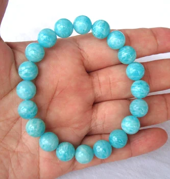 

Free Shipping Natural Mozambique Amazonite Round 10mm Beads Bracelet Women Man Jewelry Accessories Weddings Parties Gift