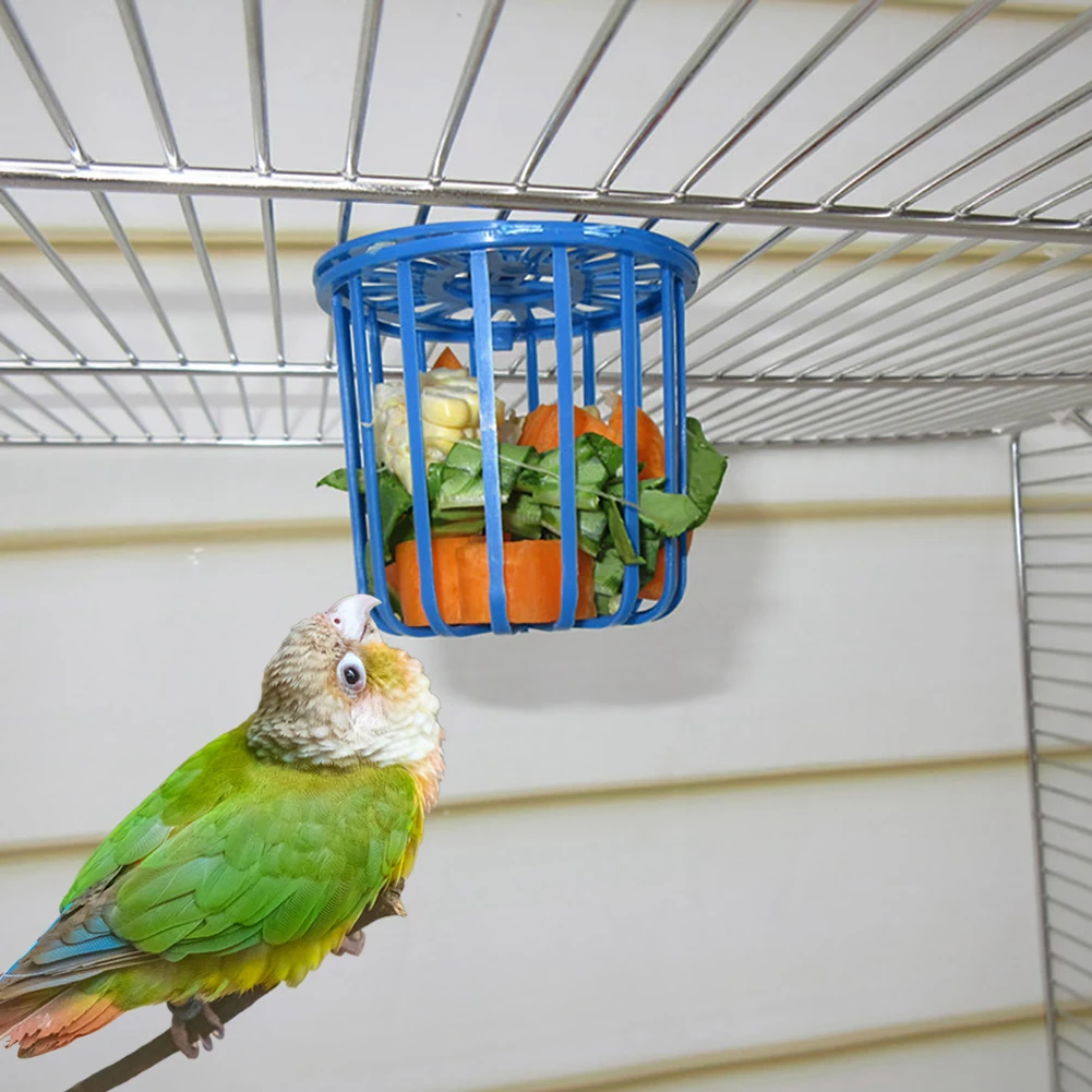 Creative Multi-Purpose Cage Hanging Toys Bird Fruit Vegetable Feeder Basket Parrot Feeder 3PCS Pet Feeding Supplies bird feeder parrot feeder