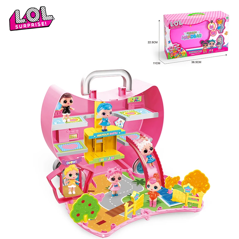 

LOL Surprise Dolls Original Toy DIY Home Play House Portable Backpack Park Model L.o.l Suprise Toys for Girls Birthday Gifts