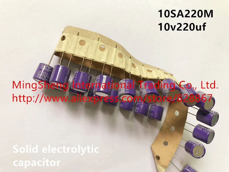 Оригинальный новый 100% OS CON 10SA220M 10v220uf посеребренный Твердый электролитический