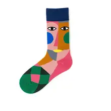 Новые носки из чесаного хлопка унисекс для женщин и мужчин; забавные повседневные модные зимние теплые дышащие носки с изображением животных и фруктов