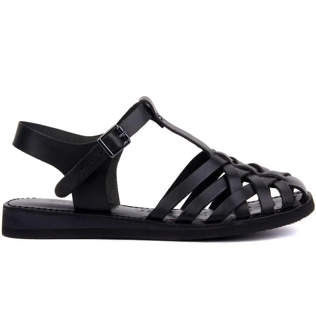 

Sail-Lakers Black Leather Women 'S Sandals