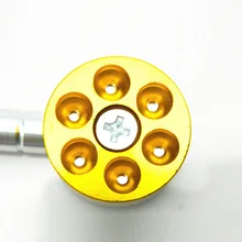 6 Shooters Revolver Tobacco Crusher Smoking Pipe Grinder 2 in1 Metal Alloy Pipe PI669