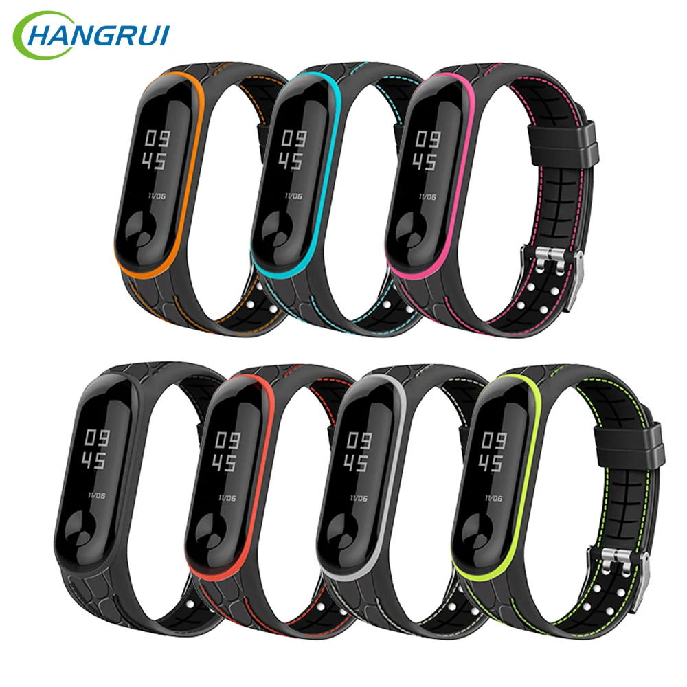 Для Xiaomi Mi Band 4 3 сменный силиконовый ремешок на запястье спортивный браслет для