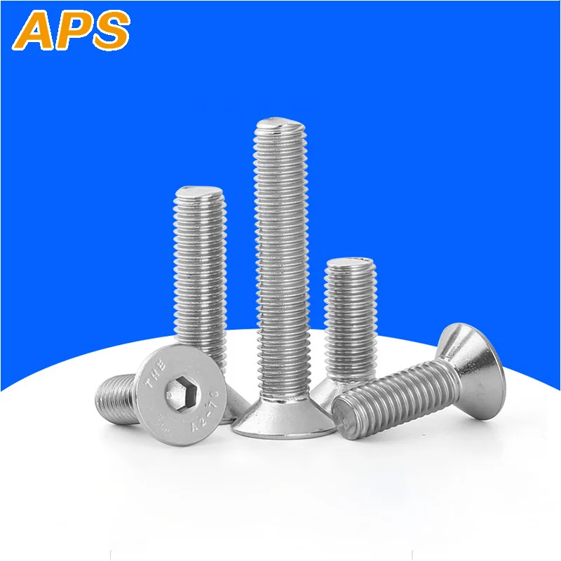 10/50pcs CM M2 M2.5 M3 M4 M5 M6 304 stainless steel Hex Hexagon Socket Ultra Thin Super Low Flat Wafer Head Allen Cap Screw Bolt |