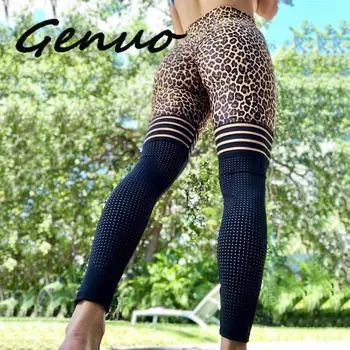 

Sexy Leopard Leggings Women Slim Sports Leggings High Waist Mesh Patchwork Pant Push Up Workout Jeggings Fitness Women Leggings