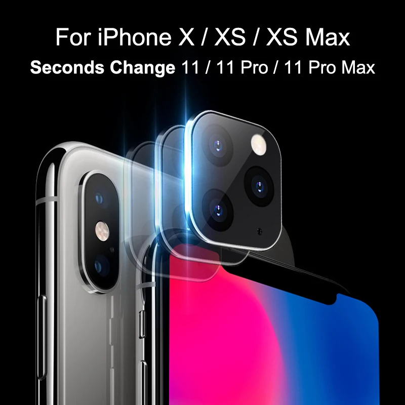 Подходит для Apple iPhone X XS MAX секундная Замена для iPhone11 PRO MAX наклейка на рассеиватель Модифицированная крышка камеры чехол из титанового сплава