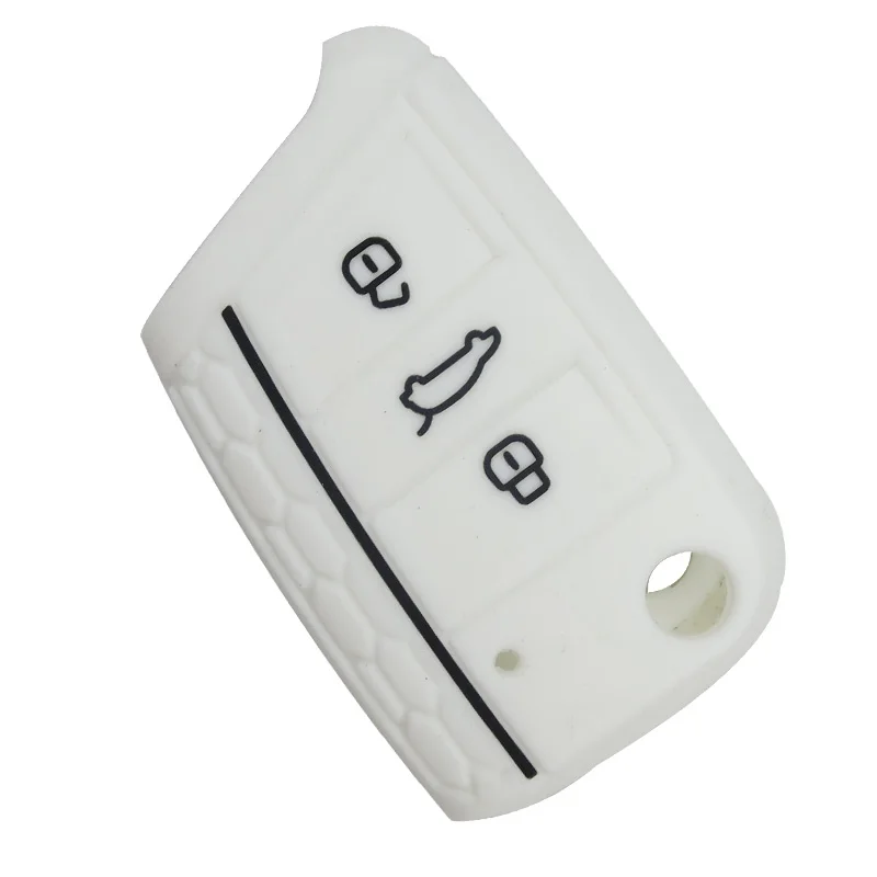 Custodia portachiavi in Silicone per auto Shell Fob per Volkswagen VW Golf 7 Mk7 Skoda Octavia A7 Kodiaq Karoq SEAT Leon Ibiza 3 Key Protector - H56273c7d77fc48fa8363fb9fe5495d0ds