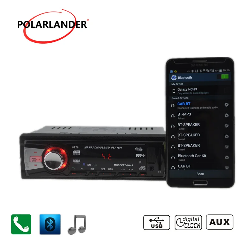 Автомагнитола Магнитола 12 В автомобильная стереосистема Bluetooth USB/sd-карта FM/MMC