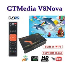 Receptor Gtmedia V8 NOVA DVB-S2 Satellite receiver H.265 Built-in WIFI support freesat cccam server hd for satellite finder