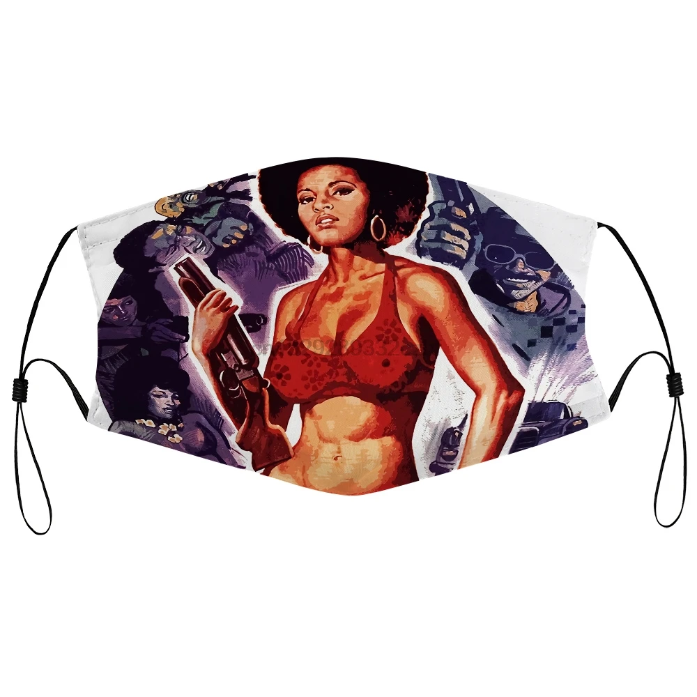 Пылезащитная маска с фильтром Pam Grier Foxy коричневая кофе Russ Meyer быстрый пусковой