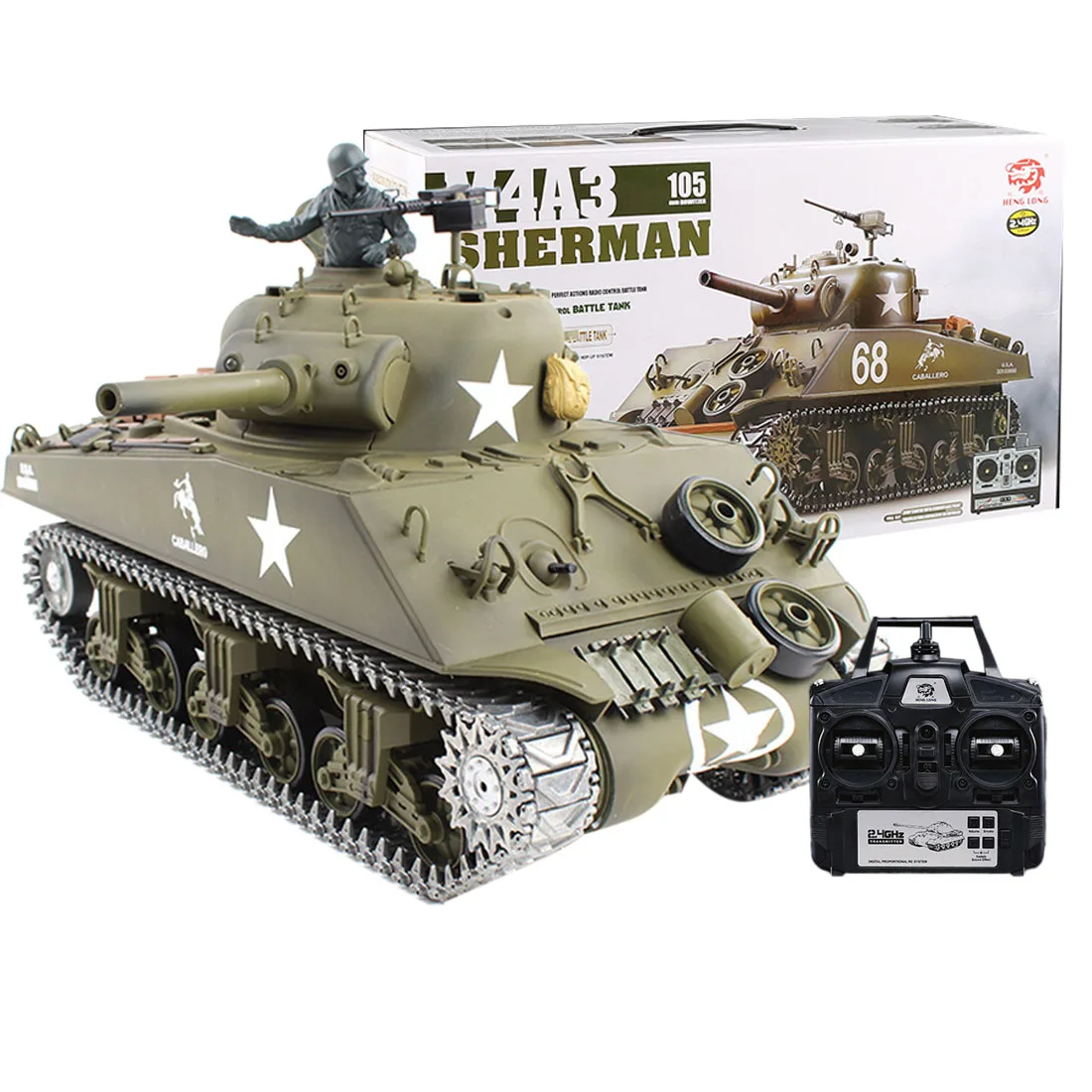 

1:16 Simulated Tank 2.4G Remote Control Model Military Tank With Sound Smoke Shooting Effect - Metal Upgraded Edition