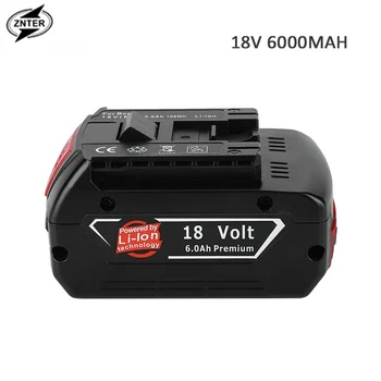 

18V 6000mah Rechargeable Li-ion Battery For Bosch 18V Battery Backup 6.0A Portable Replacement For Bosch BAT609 Indicator light