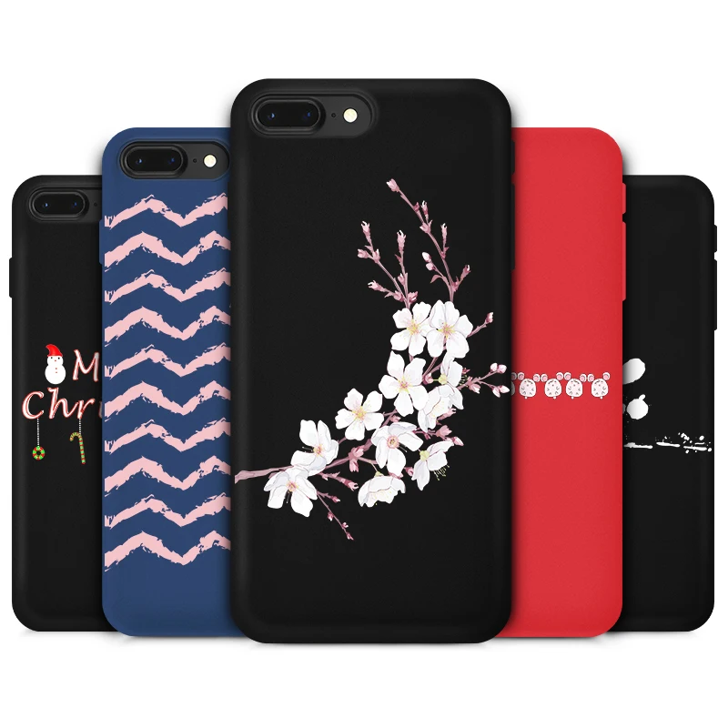 Luxury Soft Matte Color Phone Cases for iPhone 5 5S SE 6 6S Plus 7 8 X Xiaomi RedMi Note Pro 5A Prime TPU Black Cover |