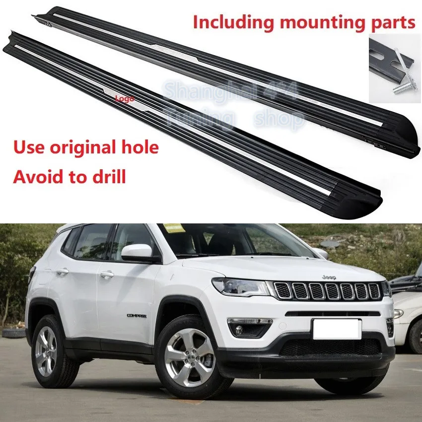 Новинка хорошее качество подходит для JEEP Compass 2017 2018 18 2019 2020 подножка боковая nerf |