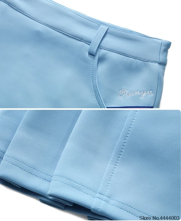 Женские юбки для гольфа, плиссированные, дышащие, женские мини-юбки, для похудения, с подкладкой, безопасная юбка-штаны, одежда для гольфа D0669
