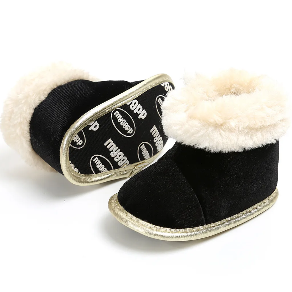 Детские ботинки; теплые ботинки для новорожденных; зимние ботинки для малышей; обувь для маленьких девочек и мальчиков; меховые зимние ботиночки на мягкой подошве; Прямая поставка;#4