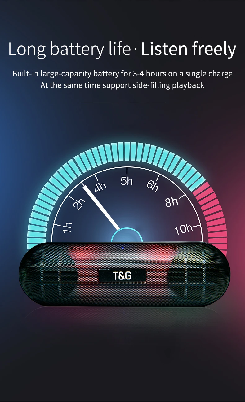 TG Bluetooth открытый динамик светодиодный портативный супер бас беспроводной громкий динамик 3D стерео 5 Вт Музыка объемный с микрофоном FM TFCard Aux