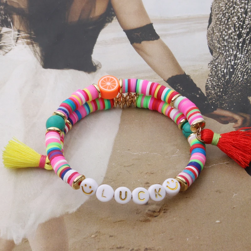 Custom Y2K Bracelets, Personalized Beaded Bracelets, Colorful