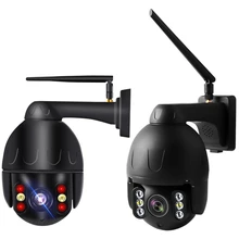 Caméra de surveillance dôme extérieure PTZ IP Wifi Cloud hd (ue), dispositif de sécurité domestique sans fil, avec Zoom optique x5 et prise ue