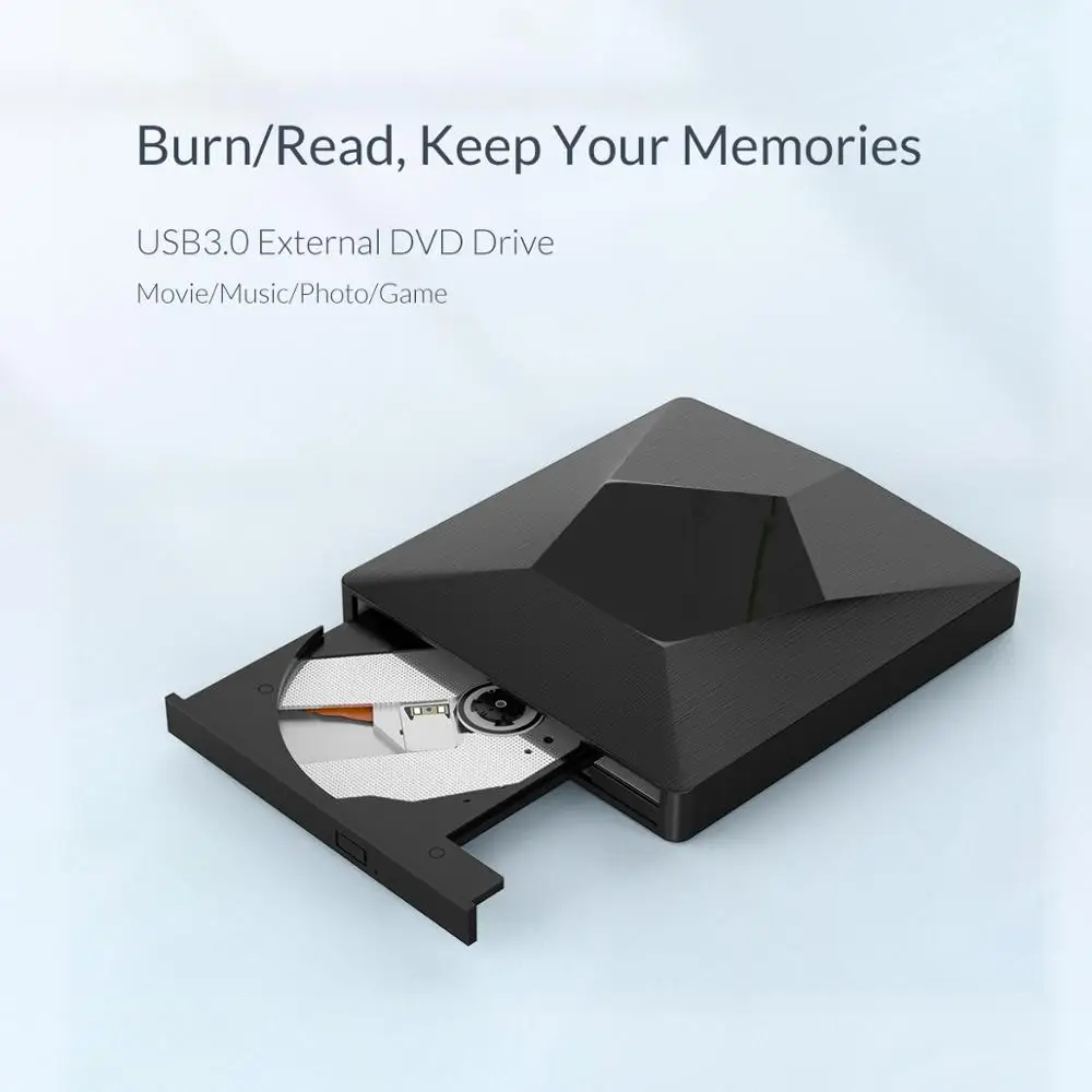  ORICO External USB 3.0 High Speed Slim DVD Optical Driver CD/DVD-RW Combo DVD RW ROM Burner Reader 