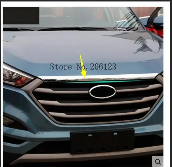 Подходит для HYUNDAI TUCSON TL 2015 2016 2017 хромированный передний капот решетка гриль губы