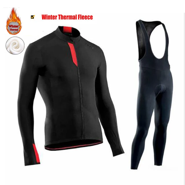 US $19.49 Northwave Pro Team NW Winter Thermal Fleece Jerseys Gel Pants Set 2020 Men Sports Warm Jersey Bicyc