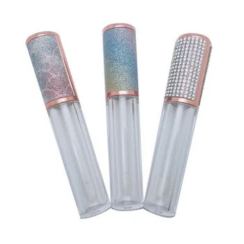 

Rainbow Color Cap Empty Clear Tube 25 Pieces 5ml Lip Gloss Tube With Wand Cosmetic Container Packaging